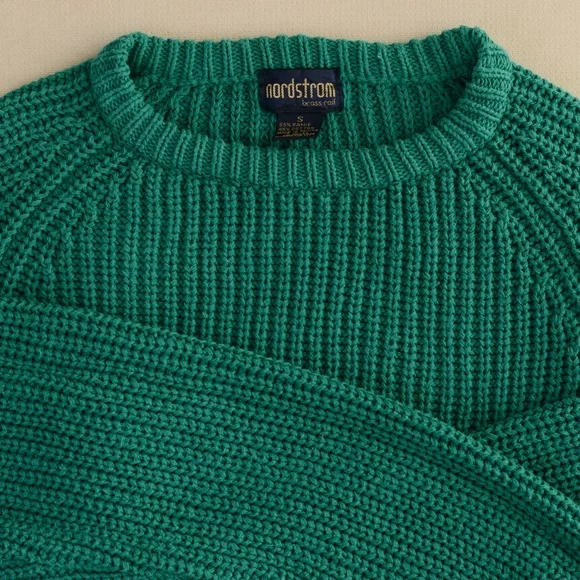 Vintage Nordstrom Pullover Sweater in Turquoise Green - Picture 6 of 8